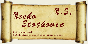 Neško Stojković vizit kartica